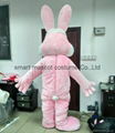 adult pink bunny mascot costume