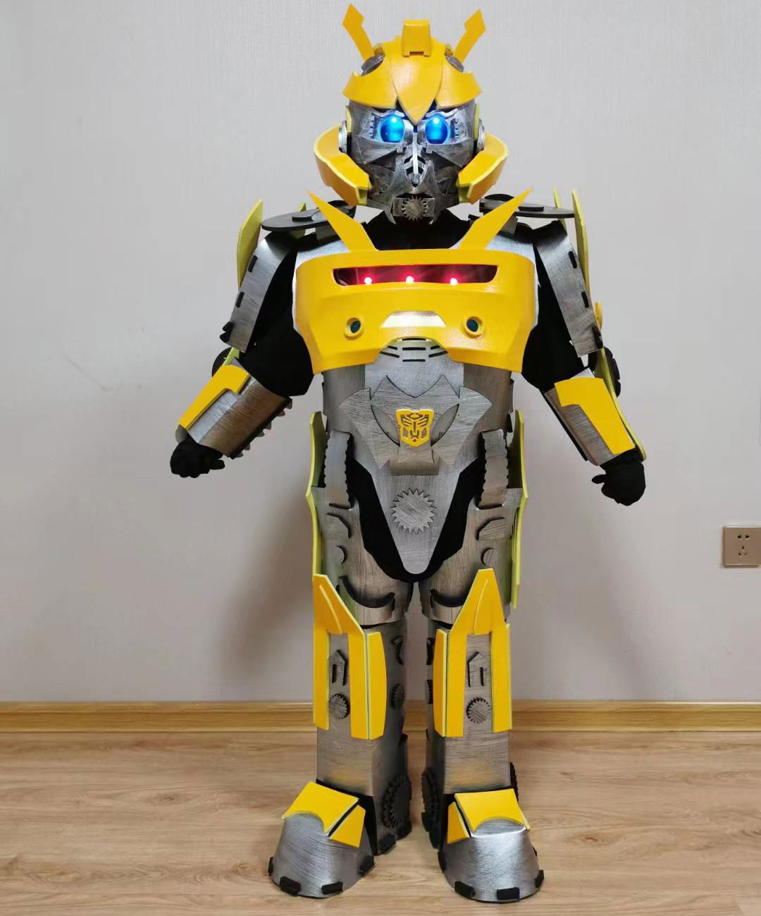 mecha suit anime robot costume with lights for kids to wear