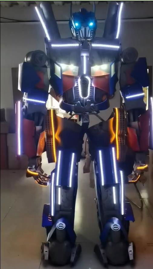 custom mecha robot costume with full body LED lights 3
