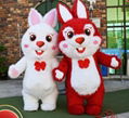 adult inflatable plush mascot costume inflatable furry rabbit bunny costume