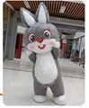 adult inflatable plush mascot costume inflatable furry rabbit bunny costume 4
