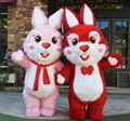adult inflatable plush mascot costume inflatable furry rabbit bunny costume 7