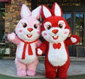 adult inflatable plush mascot costume inflatable furry rabbit bunny costume