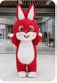 adult inflatable plush mascot costume inflatable furry rabbit bunny costume 6