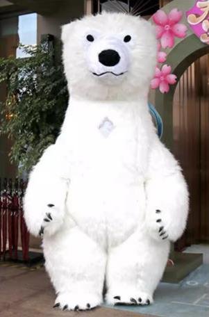 inflatable bear costume polar bear inflatable costume in white/red/brown/black 3