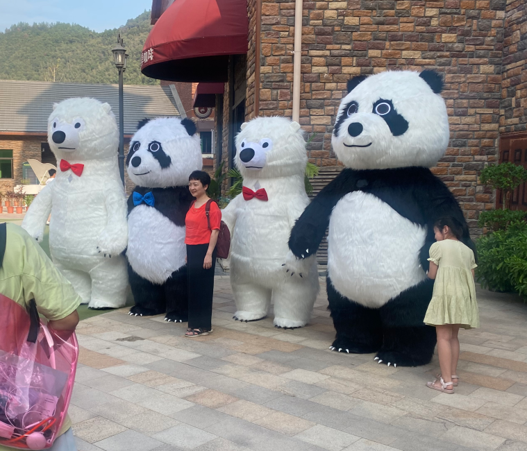 panda inflatable costume furry panda inflatable suits adults 4