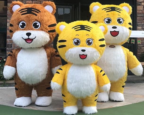 Inflatable Costume tiger furry inflatable mascot costume for adults