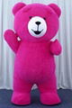 pink/purple teddy bear costume bear mascot costume inflatable teddy bear costume