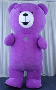 pink/purple teddy bear costume bear mascot costume inflatable teddy bear costume 5