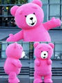 pink/purple teddy bear costume bear mascot costume inflatable teddy bear costume