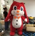 bunny inflatable costume long ears red