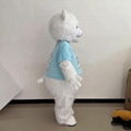 white polar bear mascot costume adult polar bear costume with logo