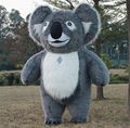 koala costume inflatable koala costume grey colour for adult