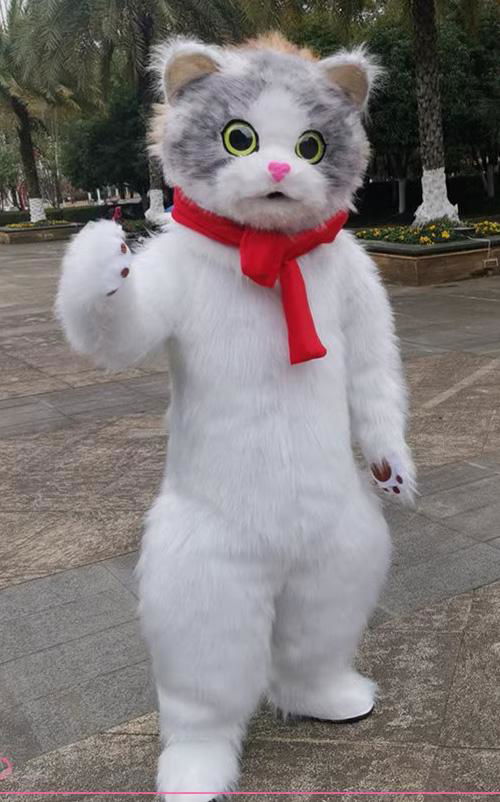 white cat inflatable costume kitty costume for adult 3