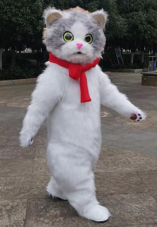 white cat inflatable costume kitty costume for adult