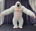 white furry gorilla costume inflatable adult mascot costume