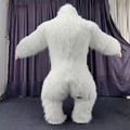 white furry gorilla costume inflatable adult mascot costume