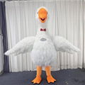 furry white goose mascot costume adult