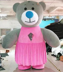 lady teddy bear inflatable costume teddy bear mascot costume