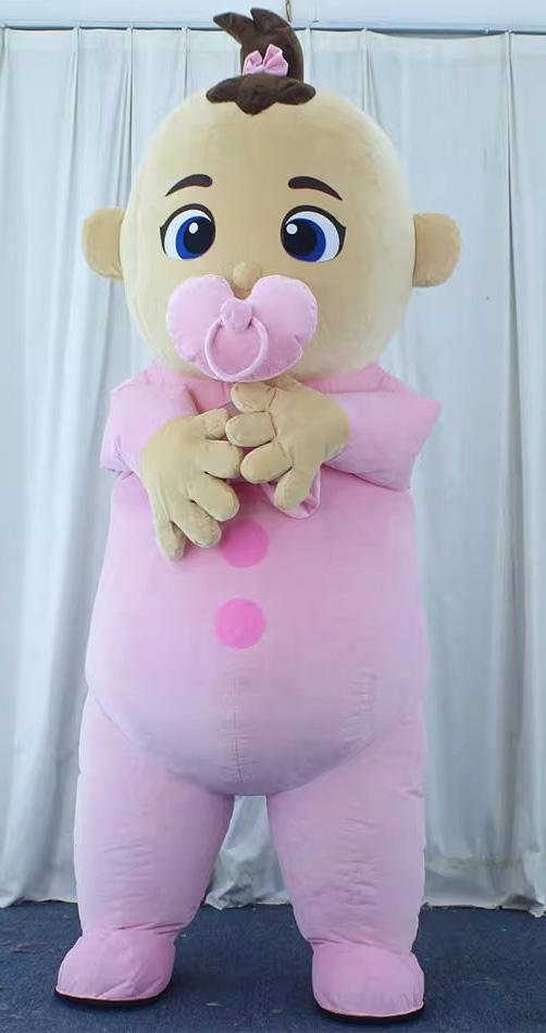 baby girl mascot inflatable bady costume for adult to wear