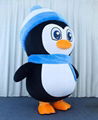 penguin mascot costume inflatable costume penguin with red/blue/yellow scraf