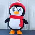 penguin mascot costume inflatable costume penguin with red/blue/yellow scraf 1