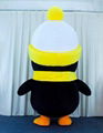 penguin mascot costume inflatable costume penguin with red/blue/yellow scraf