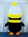 penguin mascot costume inflatable costume penguin with red/blue/yellow scraf 7