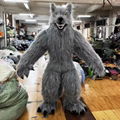 furry wolf inflatable ccostume adult wolf mascot costume