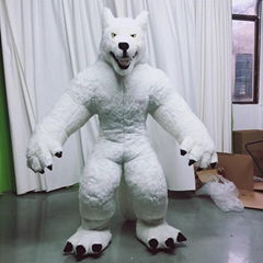 wolf inflatable costume adult wolf plush costume white