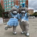 wedding dress teddy bear mascot costume