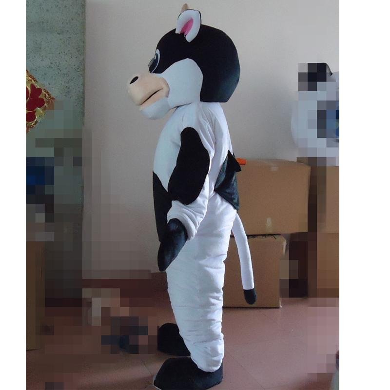 white and black milk cow mascot costume adult milk cow mascot 2
