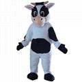 white and black milk cow mascot costume