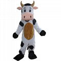 happy simle milk cow mascot costume