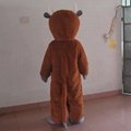 brown bull costume OX mascot costume Cow costume for adult