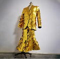 golden mirror dress costume mirror glass man dress 