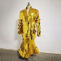 golden mirror dress costume mirror glass man dress 