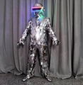 mirror man halloween costume suit LED