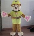 adult paw patrol Marshall Rubble mascot