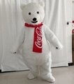 cola polar bear mascot costume adult