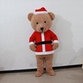 Santa bear mascot costume adult teddy bear costume for Christmas 4