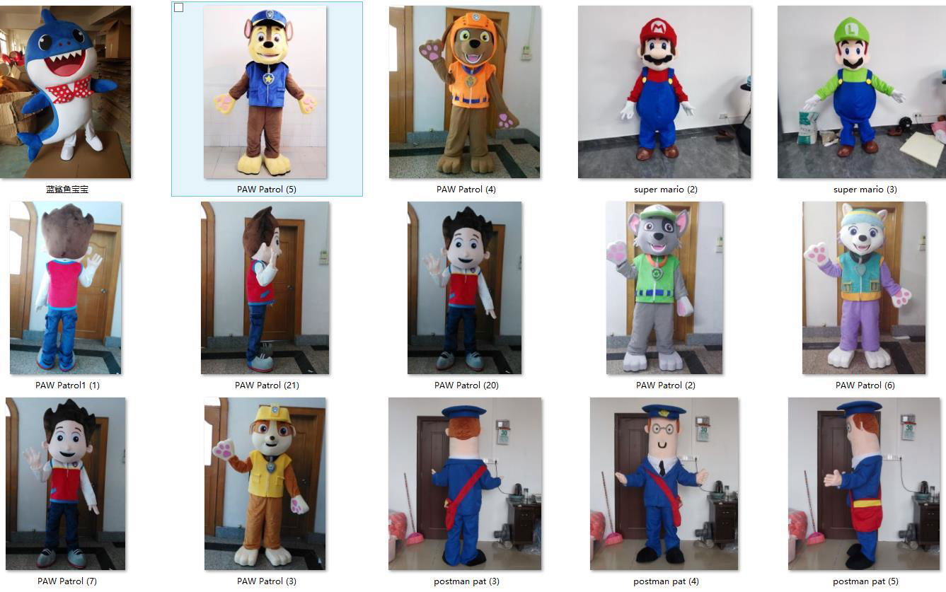 cartoon character mascot costume