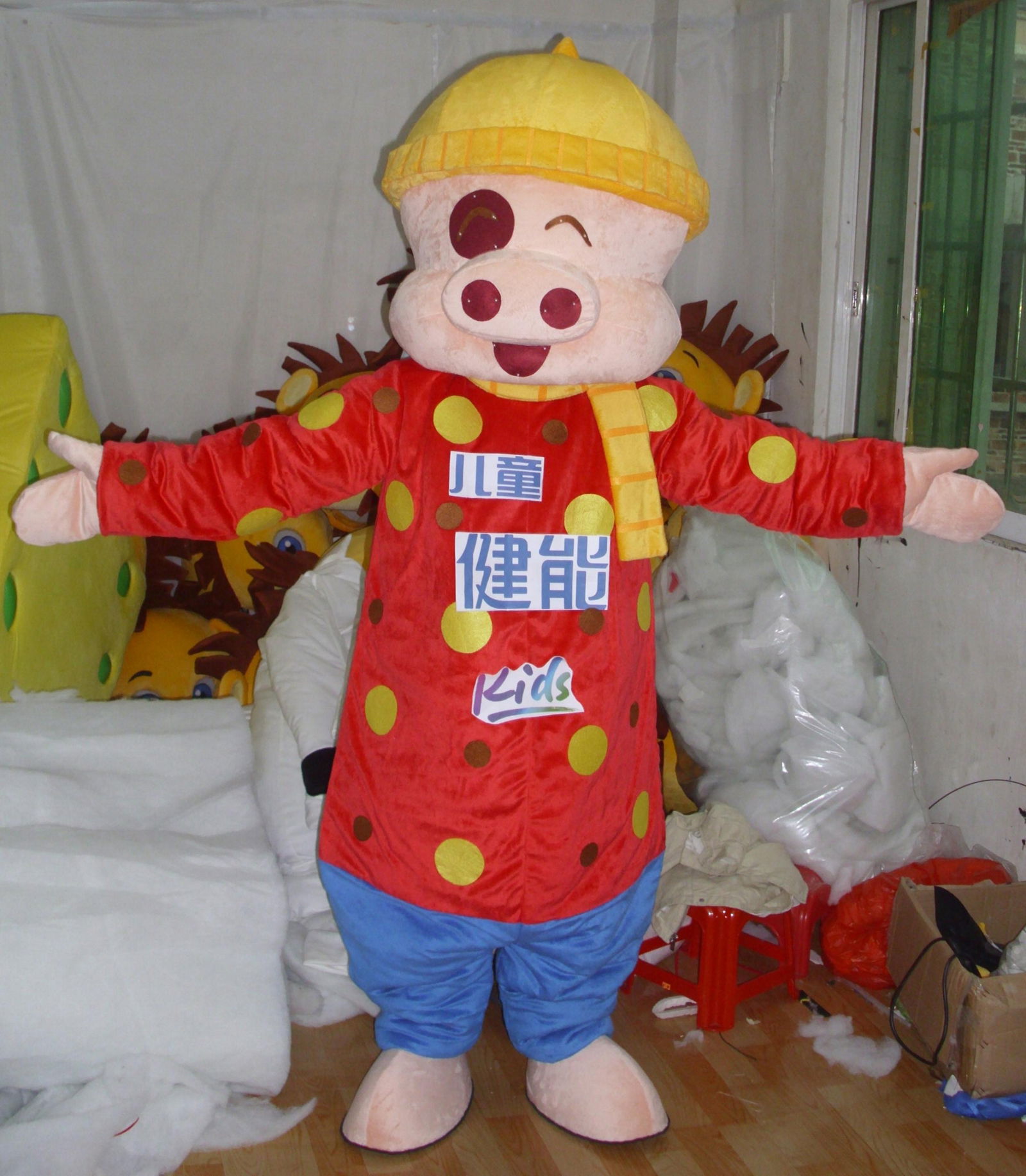 adult piggy mascot costume custom Corporation mascot  2