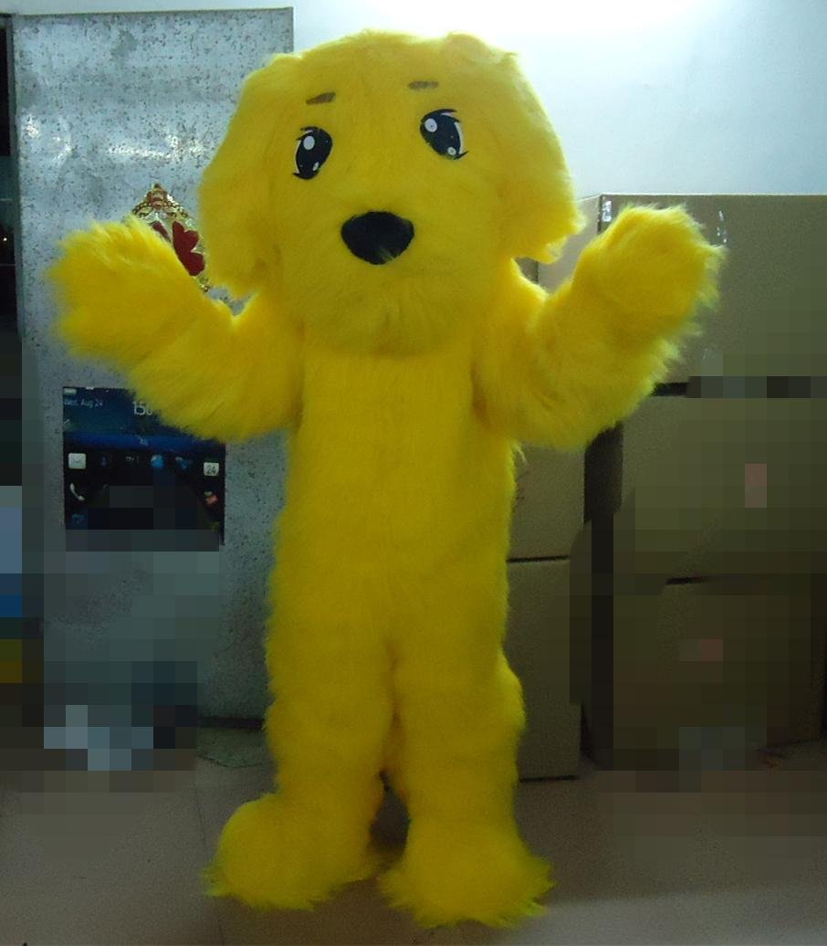 quality furry puppy dog mascot costume for adults 3
