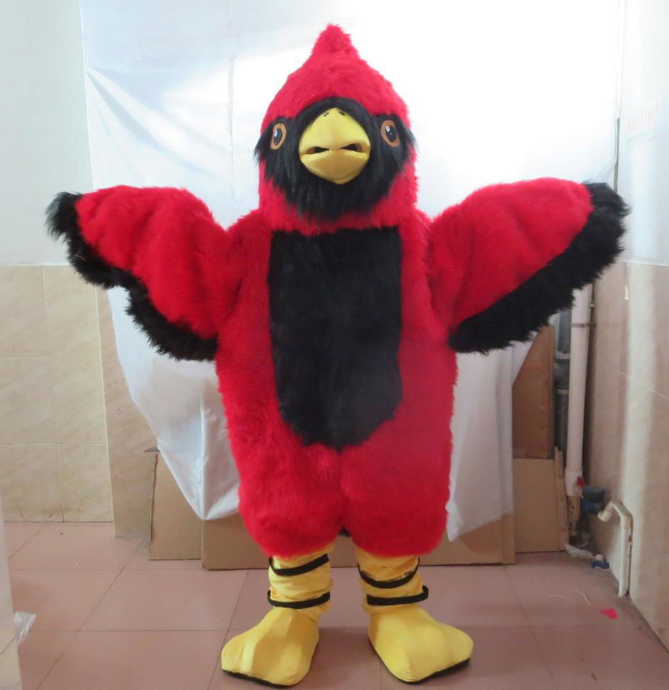 red bird mascot costume 3