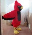 red bird mascot costume