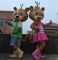 boy&girl leopard mascot costumes