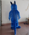 blue dinosaur mascot costume