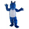 blue dinosaur mascot costume