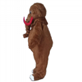 mammoth mascot costume brown/pink/red
